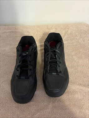 Skechers Men's size 13 Black Lace-Up Athletic Sneakers with Red Interior